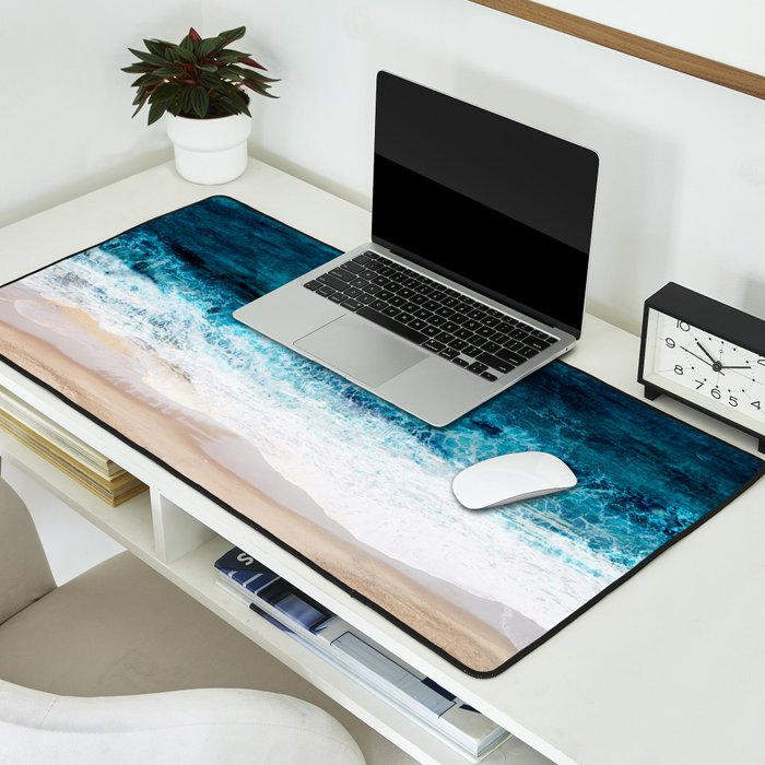 Watercolour Summer beach III Desk Mat Gallery Image 2