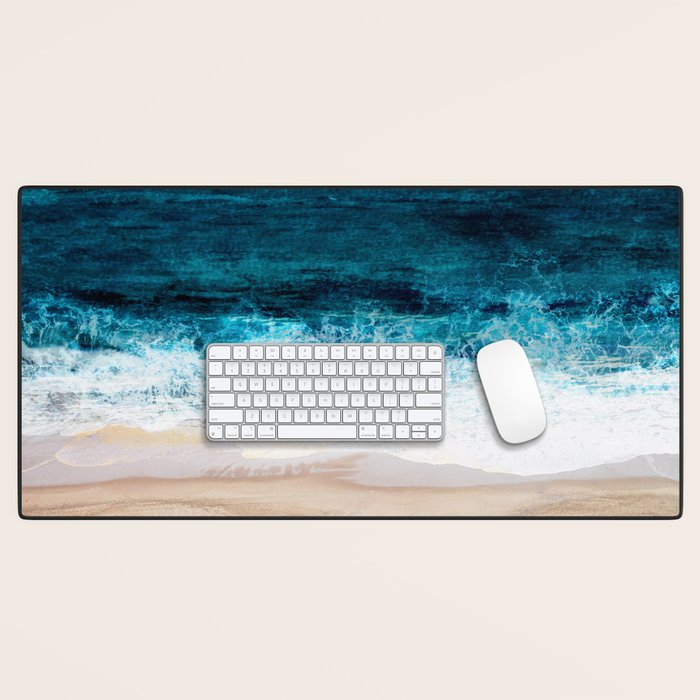 Watercolour Summer beach III Desk Mat Gallery Image 1
