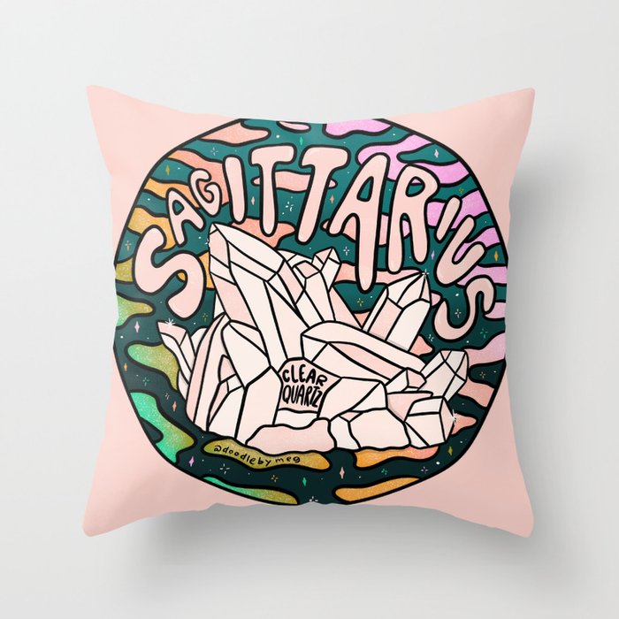Sagittarius Crystal Throw Pillow Gallery Image 6