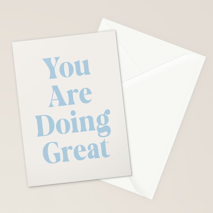 You Are Doing Great Baby Blue Stationery Card Gallery Image 2