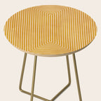 Mustard Geometric Lines Drawing Modern Artwork Side Table Gallery Image 2