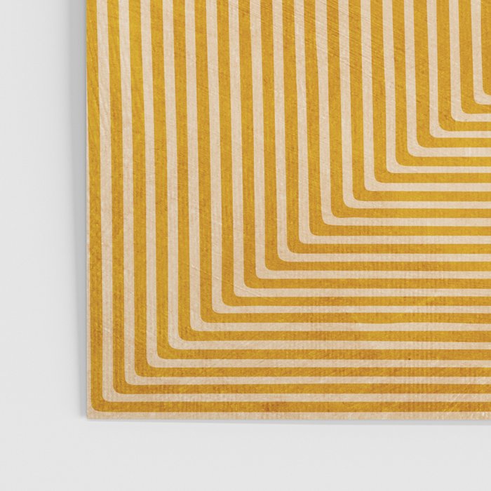 Mustard Geometric Lines Drawing Modern Artwork Poster Gallery Image 3