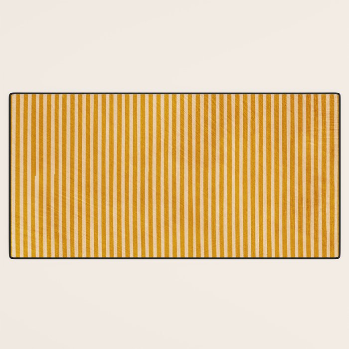 Mustard Geometric Lines Drawing Modern Artwork Desk Mat Gallery Image 3