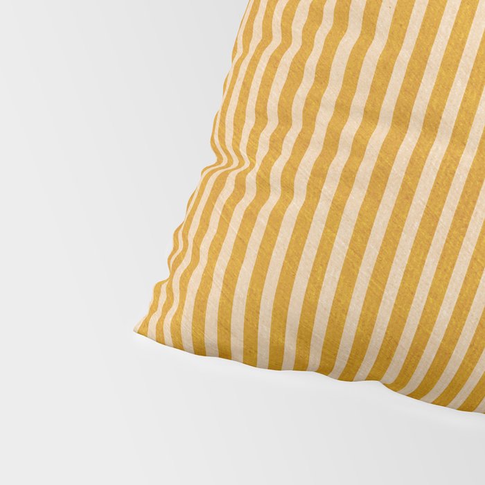 Mustard Geometric Lines Drawing Modern Artwork Pillow Sham Gallery Image 4