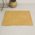 Mustard Geometric Lines Drawing Modern Artwork Rug Gallery Image 1