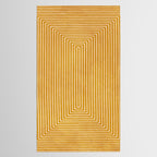 Mustard Geometric Lines Drawing Modern Artwork Tablecloth Gallery Image 2