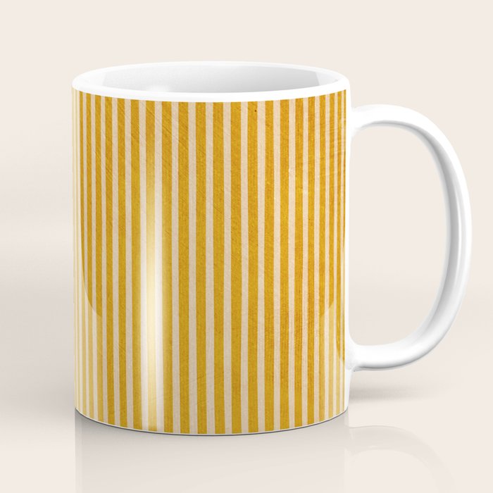 Mustard Geometric Lines Drawing Modern Artwork Coffee Mug Gallery Image 1