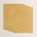 Mustard Geometric Lines Drawing Modern Artwork Wrapping Paper Gallery Image 3