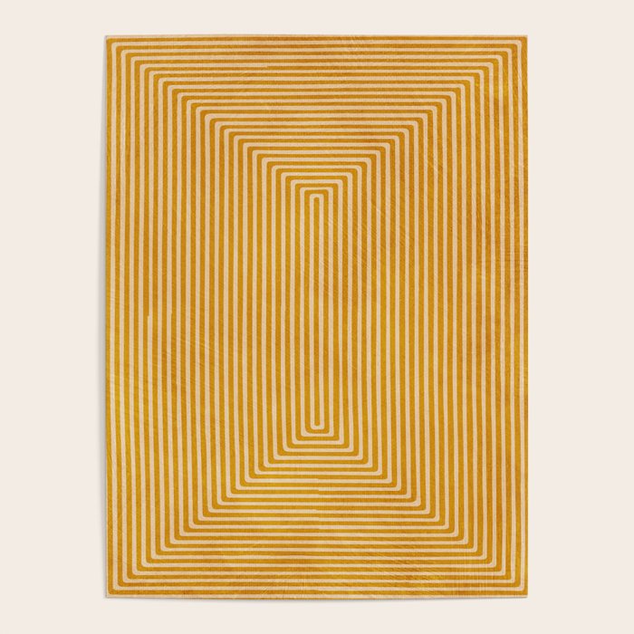 Mustard Geometric Lines Drawing Modern Artwork Poster Gallery Image 4