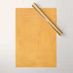 Mustard Geometric Lines Drawing Modern Artwork Wrapping Paper Gallery Image 1