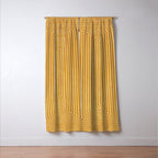 Mustard Geometric Lines Drawing Modern Artwork Window Curtain Gallery Image 3