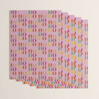 HO HO HO Festive Letters Wrapping Paper Gallery Image 3
