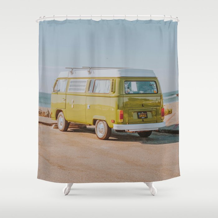 summer van ix / cayucos, california Shower Curtain Gallery Image 1
