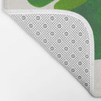 Minimalist Modern Mid Century Colorful Abstract Shapes Phthalo Blue Lime Green Gradient Overlapping Bath Mat Gallery Image 2