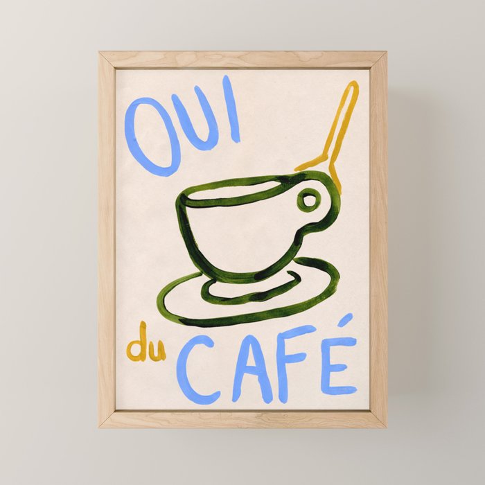 Oui du Café Mini Art Print Gallery Image 1