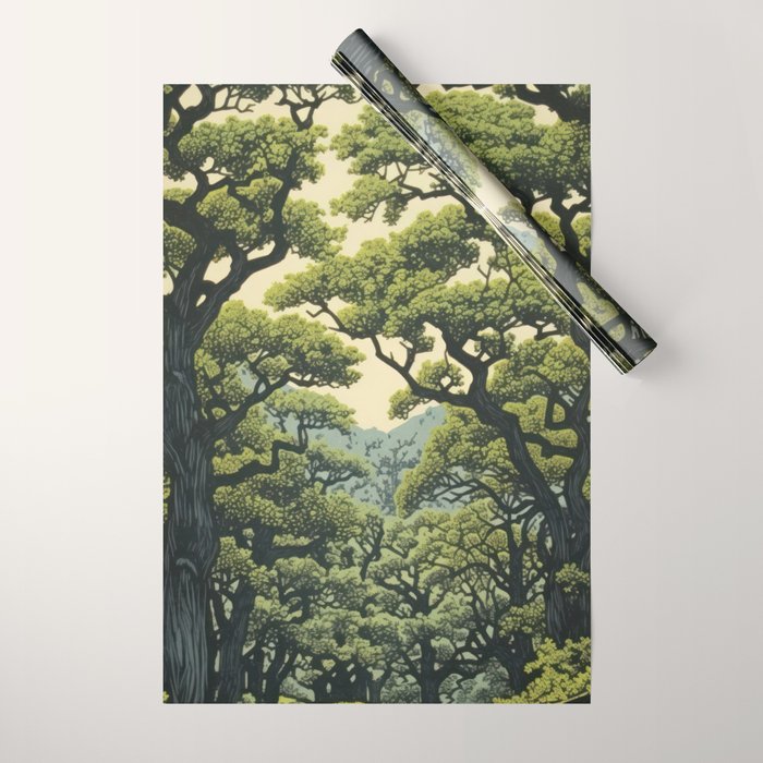 Quiet Panda Forest Wrapping Paper Gallery Image 1