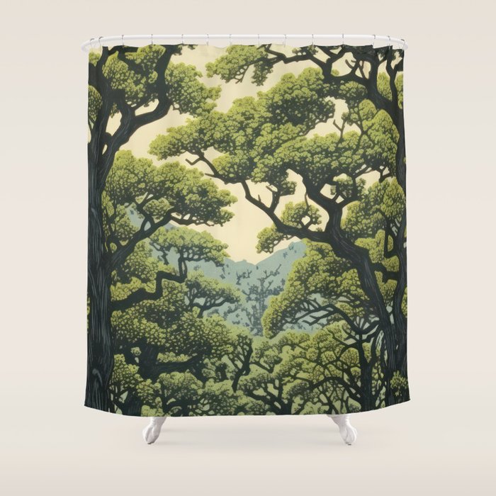 Quiet Panda Forest Shower Curtain Gallery Image 1