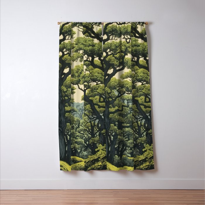 Quiet Panda Forest Window Curtain Gallery Image 3