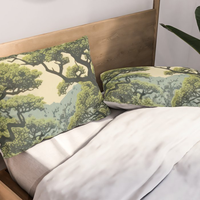 Quiet Panda Forest Pillow Sham Gallery Image 2