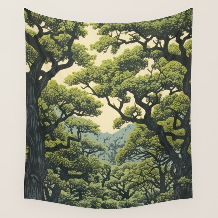 Quiet Panda Forest Wall Tapestry Gallery Image 4
