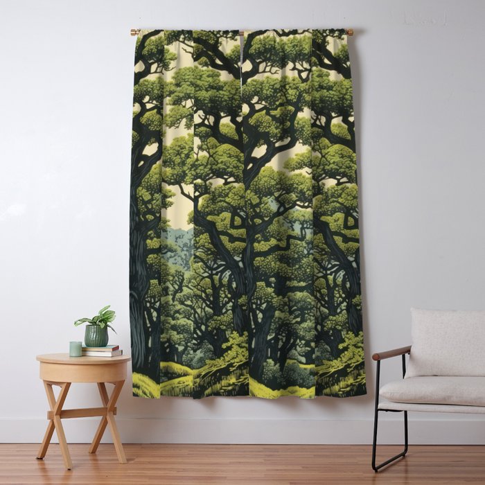 Quiet Panda Forest Window Curtain Gallery Image 5