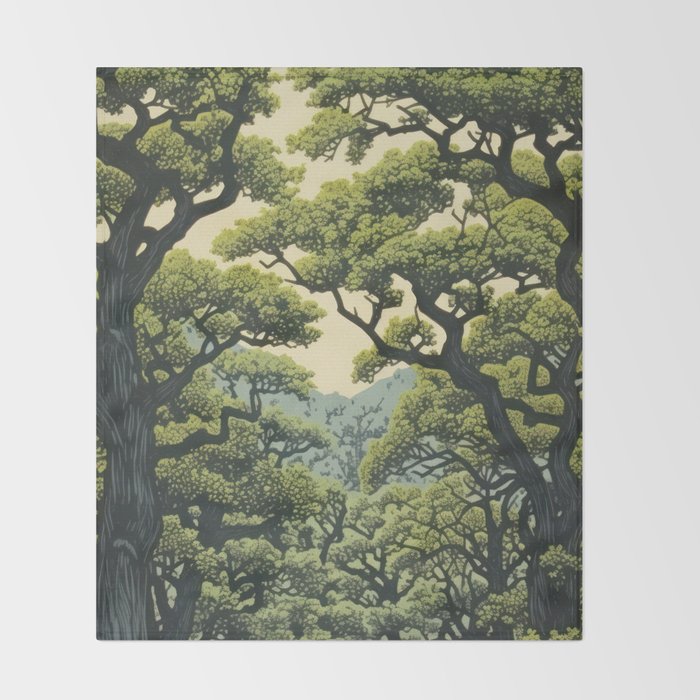 Quiet Panda Forest Throw Blanket Gallery Image 2