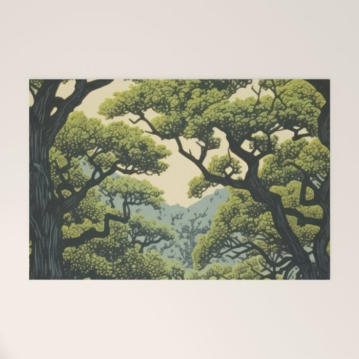 Quiet Panda Forest Welcome Mat Gallery Image 1