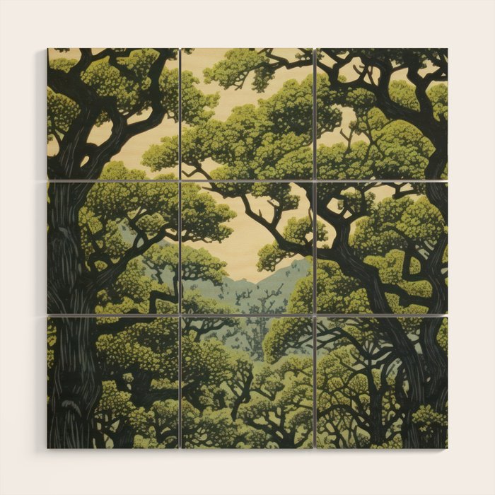 Quiet Panda Forest Wood Wall Art Gallery Image 1
