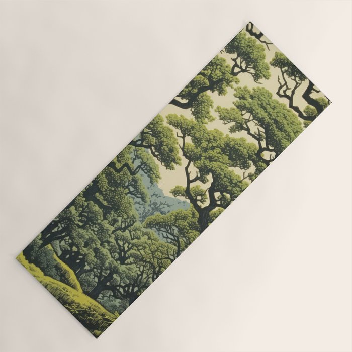 Quiet Panda Forest Yoga Mat Gallery Image 1