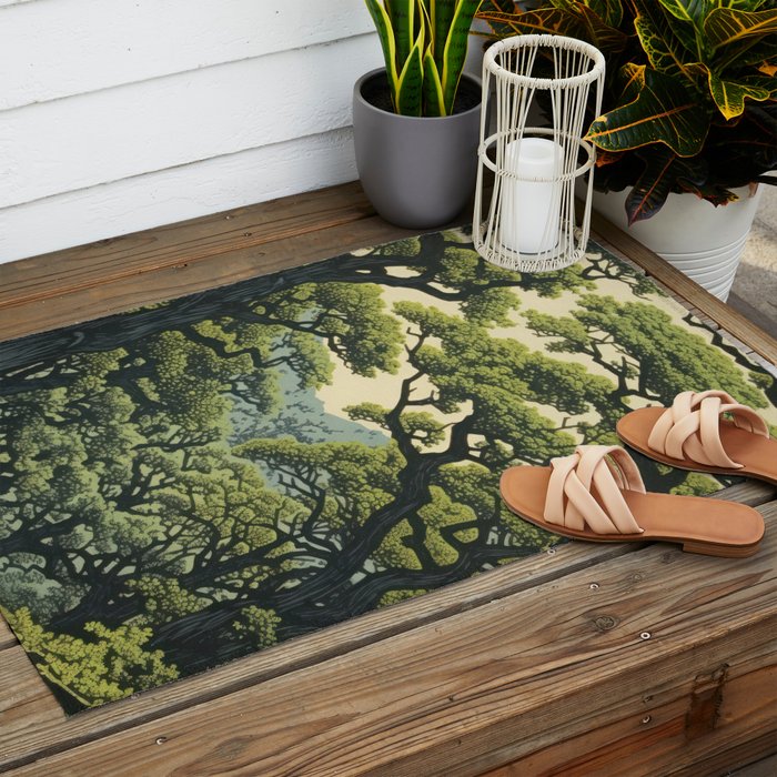 Quiet Panda Forest Outdoor Rug Gallery Image 2