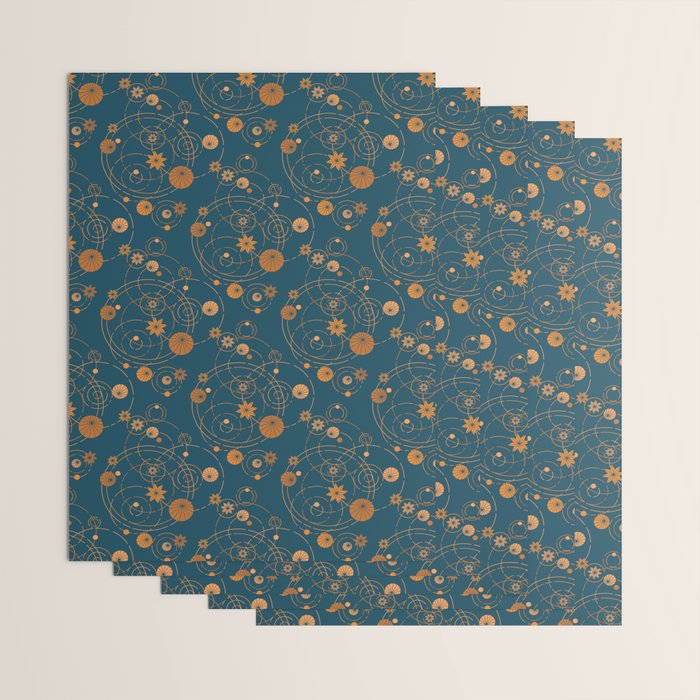 Lotus pool geometry Wrapping Paper Gallery Image 3