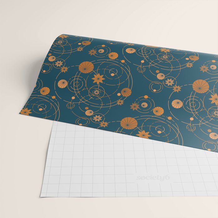 Lotus pool geometry Wrapping Paper Gallery Image 2