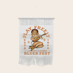 Play Freely Lovers & Loners Blues Fest Guitar Girl Wall Hanging Gallery Image 1