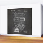 Fire Truck Patent - Fireman Art - Black Chalkboard Wall Mural Gallery Image 2