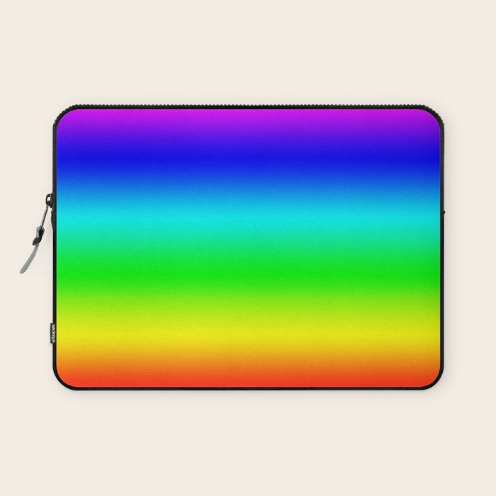 Modern Bright Rainbow Colors Ombre Laptop Sleeve Gallery Image 1