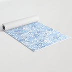 Vintage pastel Blue White Tropical Seashell Retro Boho Coastal Beach Vibe Yoga Mat Gallery Image 2
