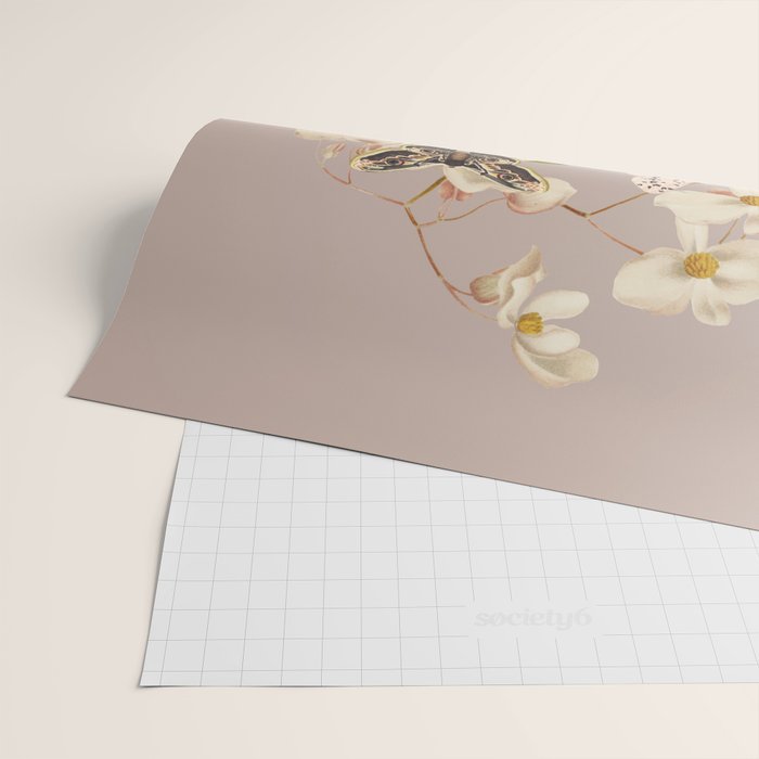 Minimal Collage/ Hand, Plants and Butterflies 8 Wrapping Paper Gallery Image 2