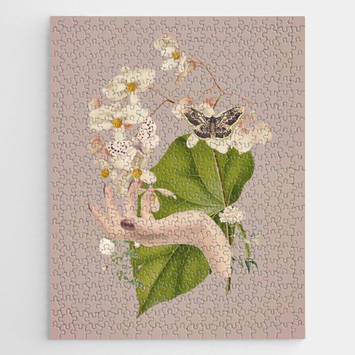 Minimal Collage/ Hand, Plants and Butterflies 8 Jigsaw Puzzle Gallery Image 1