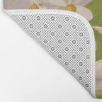 Minimal Collage/ Hand, Plants and Butterflies 8 Bath Mat Gallery Image 2
