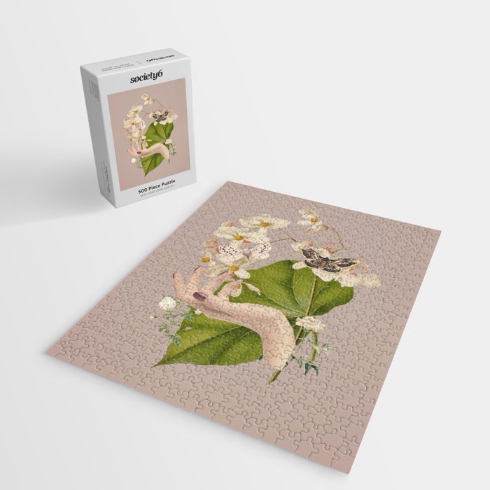 Minimal Collage/ Hand, Plants and Butterflies 8 Jigsaw Puzzle Gallery Image 2