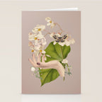Minimal Collage/ Hand, Plants and Butterflies 8 Stationery Card Gallery Image 2