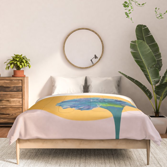 noonday flower | minimal floral Comforter Gallery Image 3