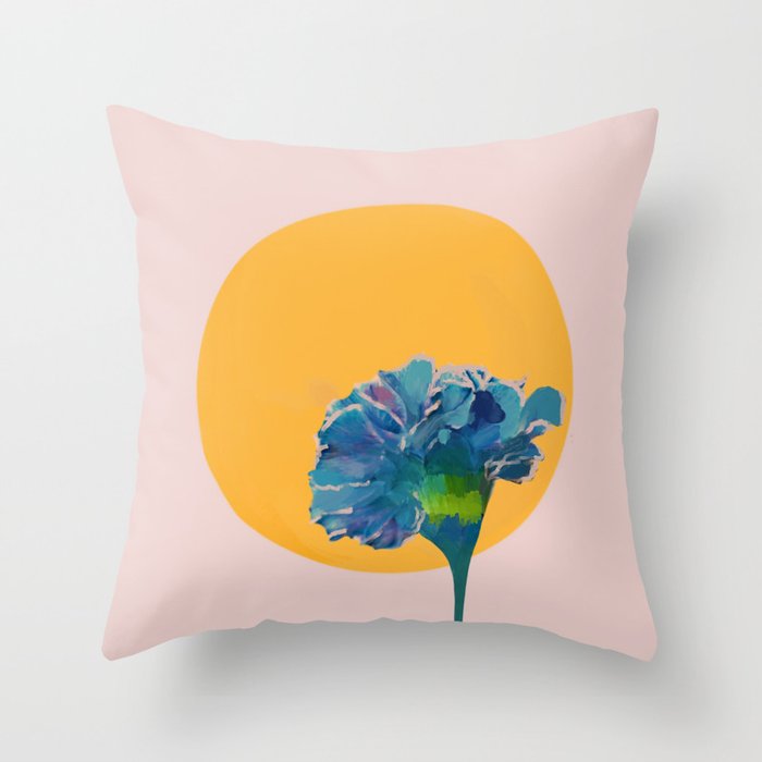 noonday flower | minimal floral Throw Pillow Gallery Image 6