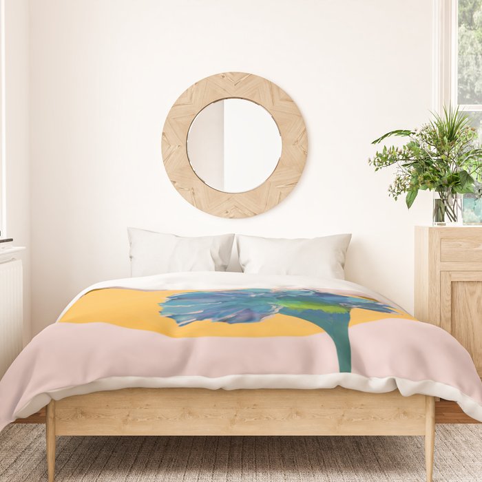 noonday flower | minimal floral Duvet Cover Gallery Image 3