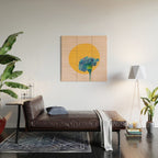 noonday flower | minimal floral Wood Wall Art Gallery Image 2
