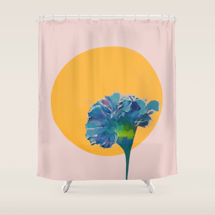 noonday flower | minimal floral Shower Curtain Gallery Image 1