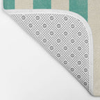 Cabana Stripe - teal and cream Bath Mat Gallery Image 2