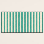 Cabana Stripe - teal and cream Desk Mat Gallery Image 3
