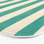 Cabana Stripe - teal and cream Bath Mat Gallery Image 3