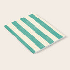 Cabana Stripe - teal and cream Notebook Gallery Image 2